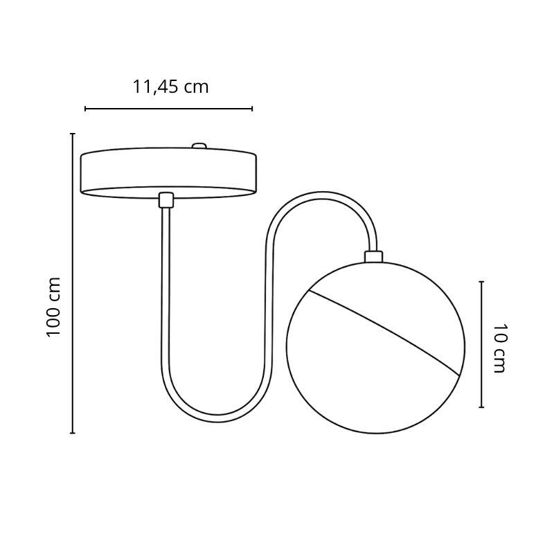 COLGANTE DECORATIVO LED BOLA PARA RIEL MAGNETICO Colgante LED Bola Magnético G2 6W 2700K Blanco