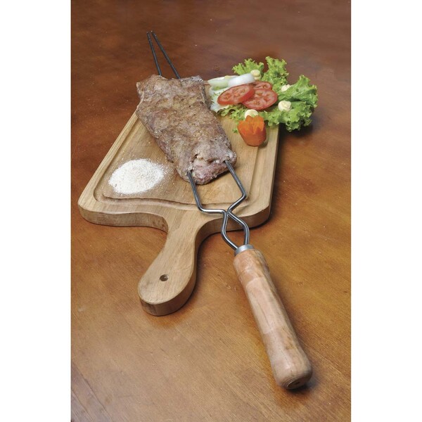 ESPETON DOBLE 55 CM PARA CHORIZO METAL