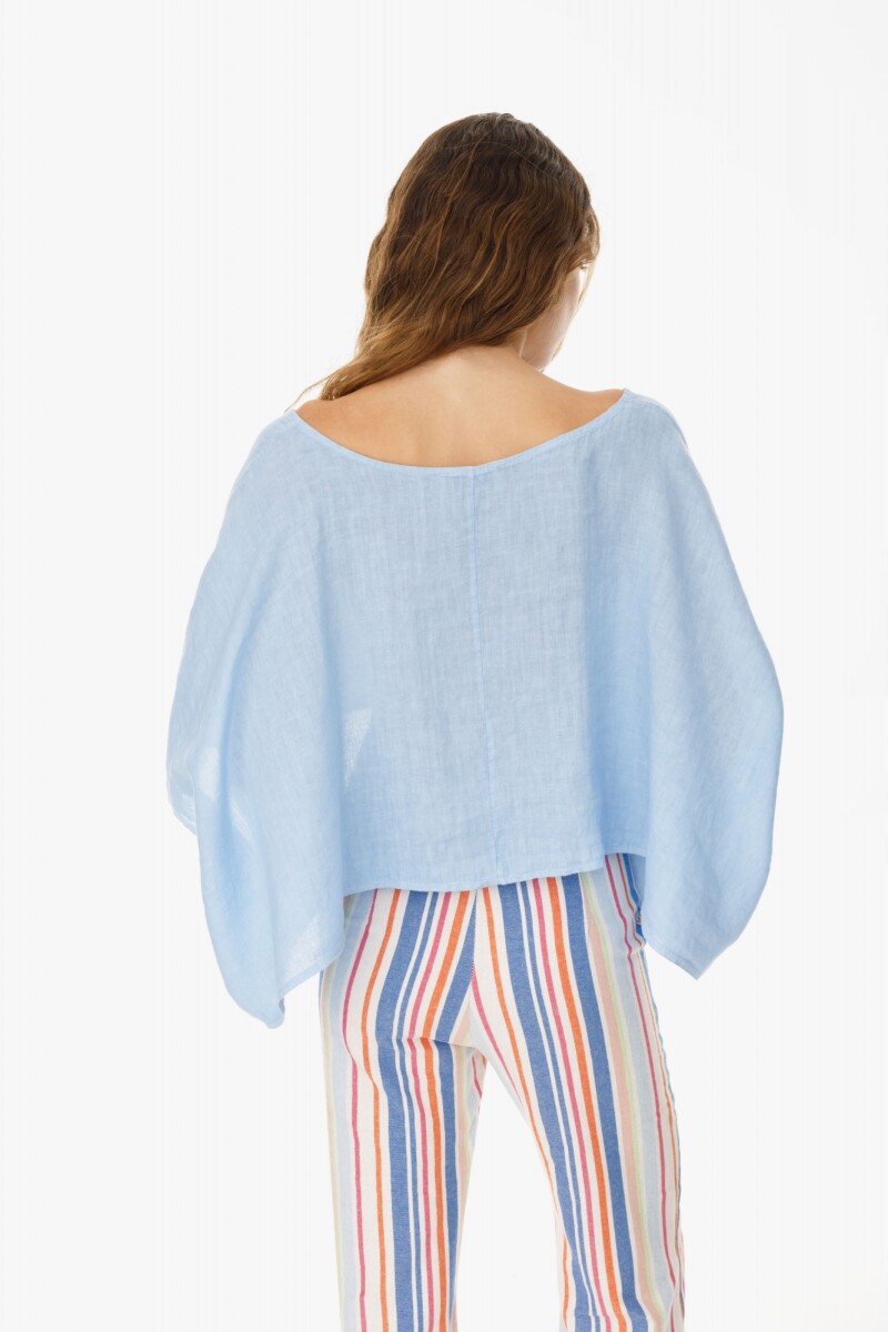Blusa Beach Celeste