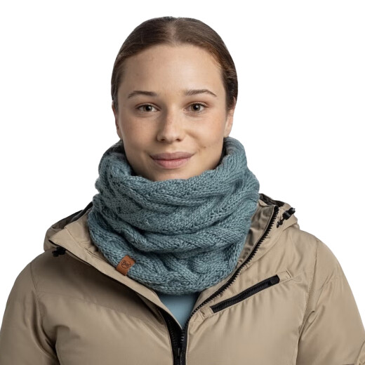 Bufanda Buff Knitted & Fleece Neckwarmer Caryn - Celeste Bufanda Buff Knitted & Fleece Neckwarmer Caryn - Celeste
