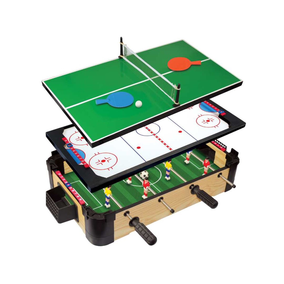 Set Multideporte Futbolito 3 En 1 Con Base Intercambiable Ub - VERDE 