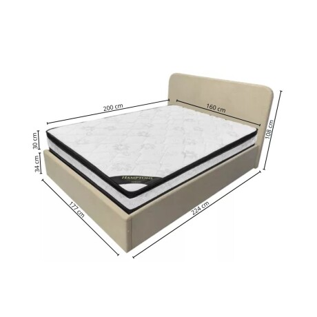 Sommier Baul Queen Hamptons Mercury Con Respaldo Sommier Baul Queen Hamptons Mercury Con Respaldo