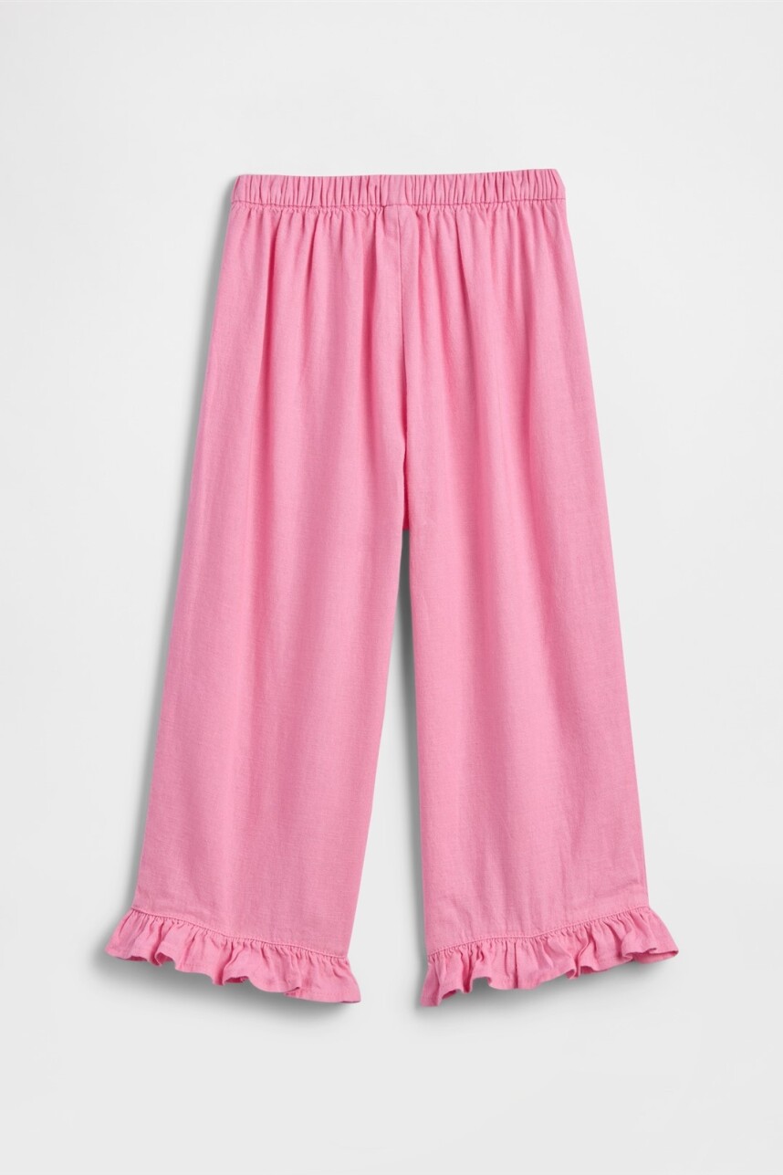 Pantalón De Lino Mujer Parisian Pink