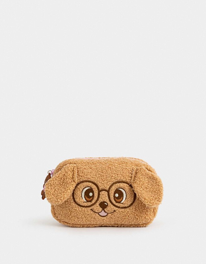 Cartucheras Lúdico Cartuchera De Peluche Con Forma De Perrito - Marron Medio
