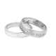 Par de alianzas oro 18k blanco. La alianza chica es con brillantes sin fin Par de alianzas oro 18k blanco. La alianza chica es con brillantes sin fin