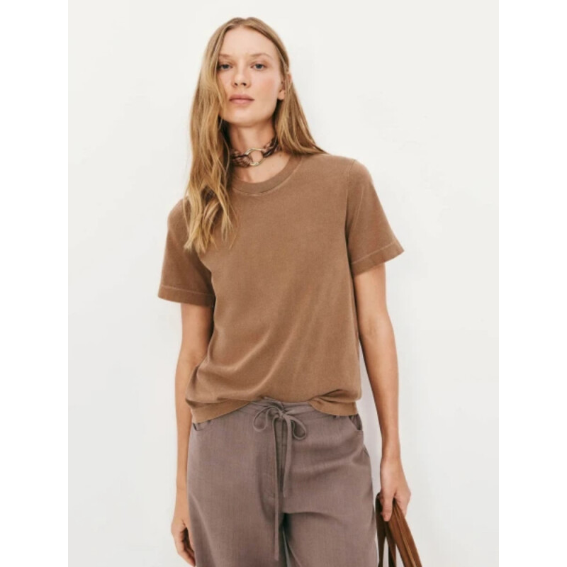 BLUSA MM FEM MARROM ESCURO