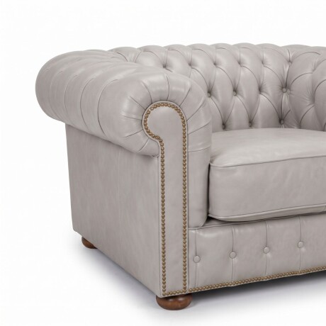 Sofá Chesterfield Novo - Cuero Básico - 1 cuerpo Off White - (Preventa)
