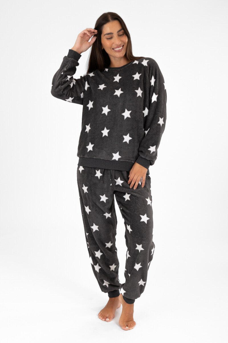 PIJAMA STAR FLEECE GRIS