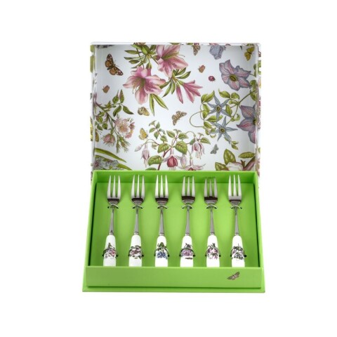 PORTMEIRION BOT GARDEN TENEDORES DE TORTA SET x 6 PORTMEIRION BOT GARDEN TENEDORES DE TORTA SET x 6