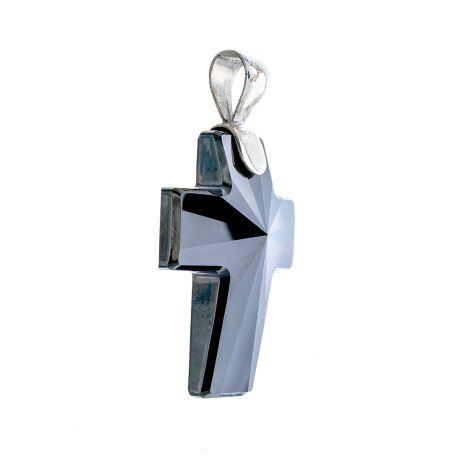 Cruz de cristal y plata 925. Cruz de cristal y plata 925.
