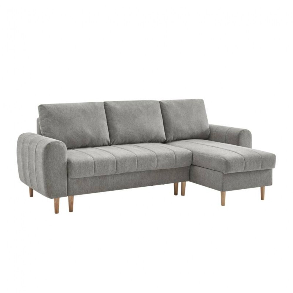 Sillón Esquinero con Baúles amplios - Amo Gris Claro