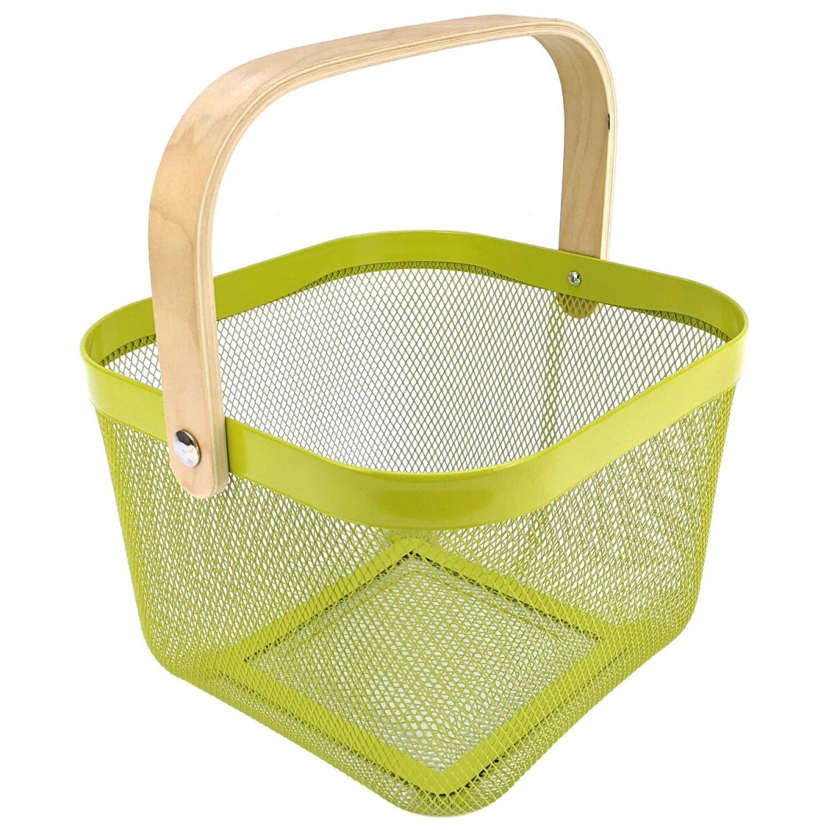 Canasto Metálico, Organizador De Frutas (Diego B.) - Verde manzana 