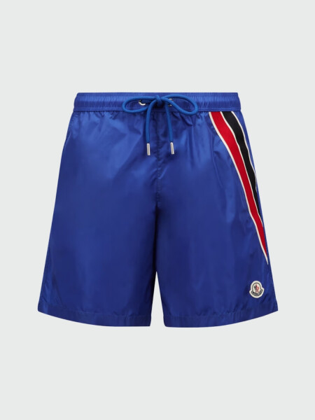 Moncler - Short de baño con ribete tricolor 0