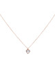 Collar con dije de corazon en piedra Oreiro dorado