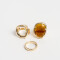 Sets Anillos Metal Anillos Set X3 De Metal - Dorado