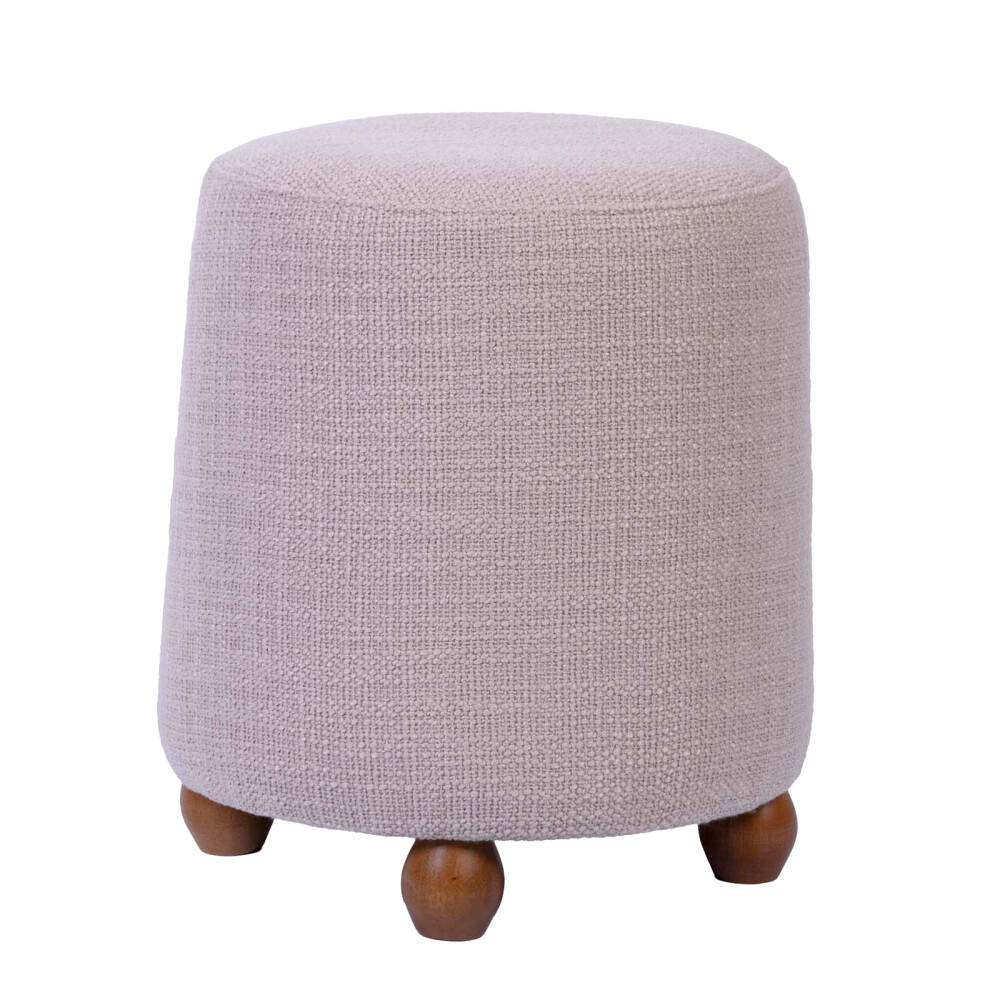 PUFF TELA-Y-MADERA NATURAL-BEIGE NOX BEIGE