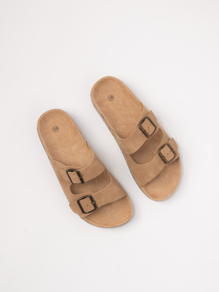 Sandalias Hebillas Beige