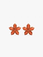 Pendientes Flor Con Resina multicolor