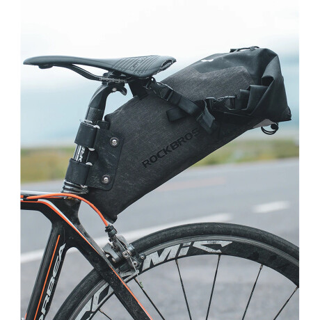 Bolso Plegable para Abajo del Asiento de Bicicleta Rockbros. Capacidad 10L. 2 Estilos de Armado. Pes 001