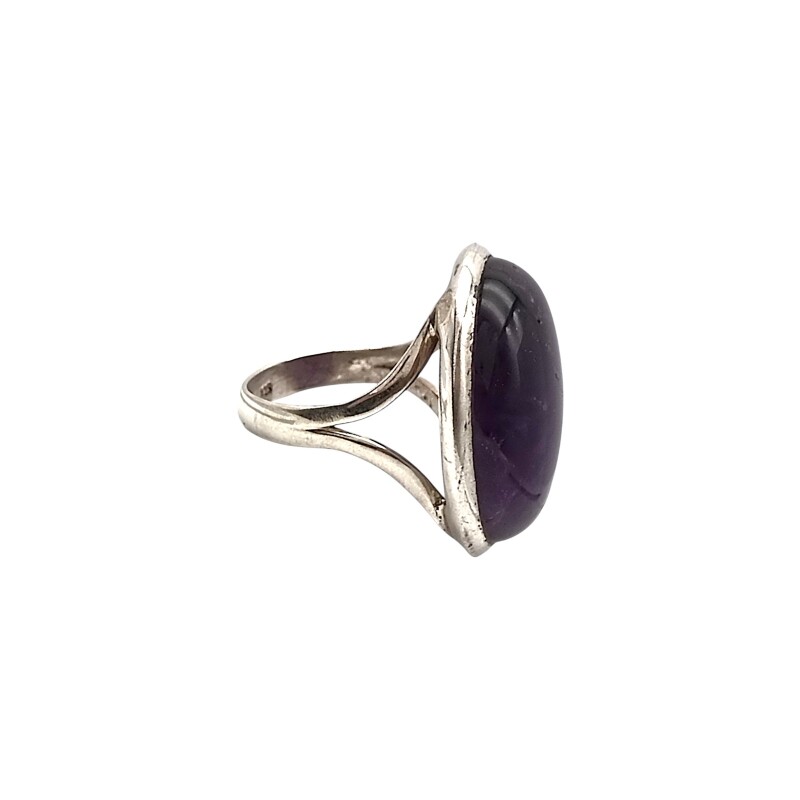 Anillo Oval-Plata 925-Piedra amatista-AN4689 conpiedra