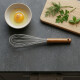 Batidor manual Silicona 25CM Mango Acacia BLANCO