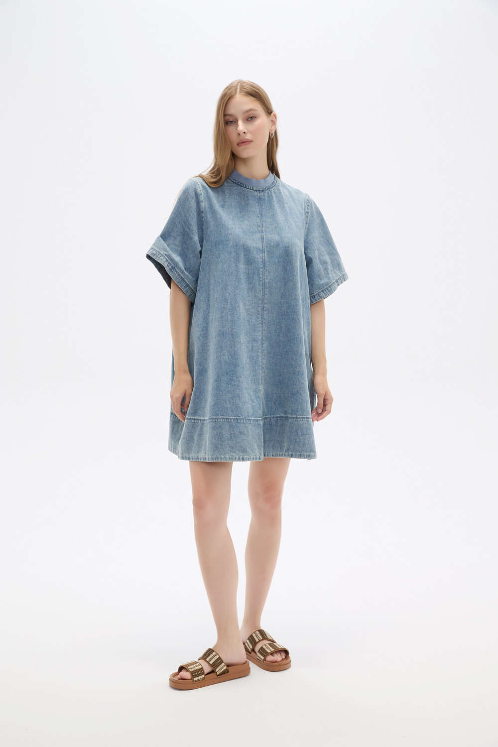 Vestido Ulan Celeste Claro