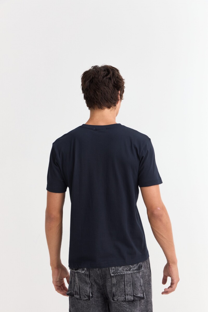 Remera básica manga corta AZUL MARINO