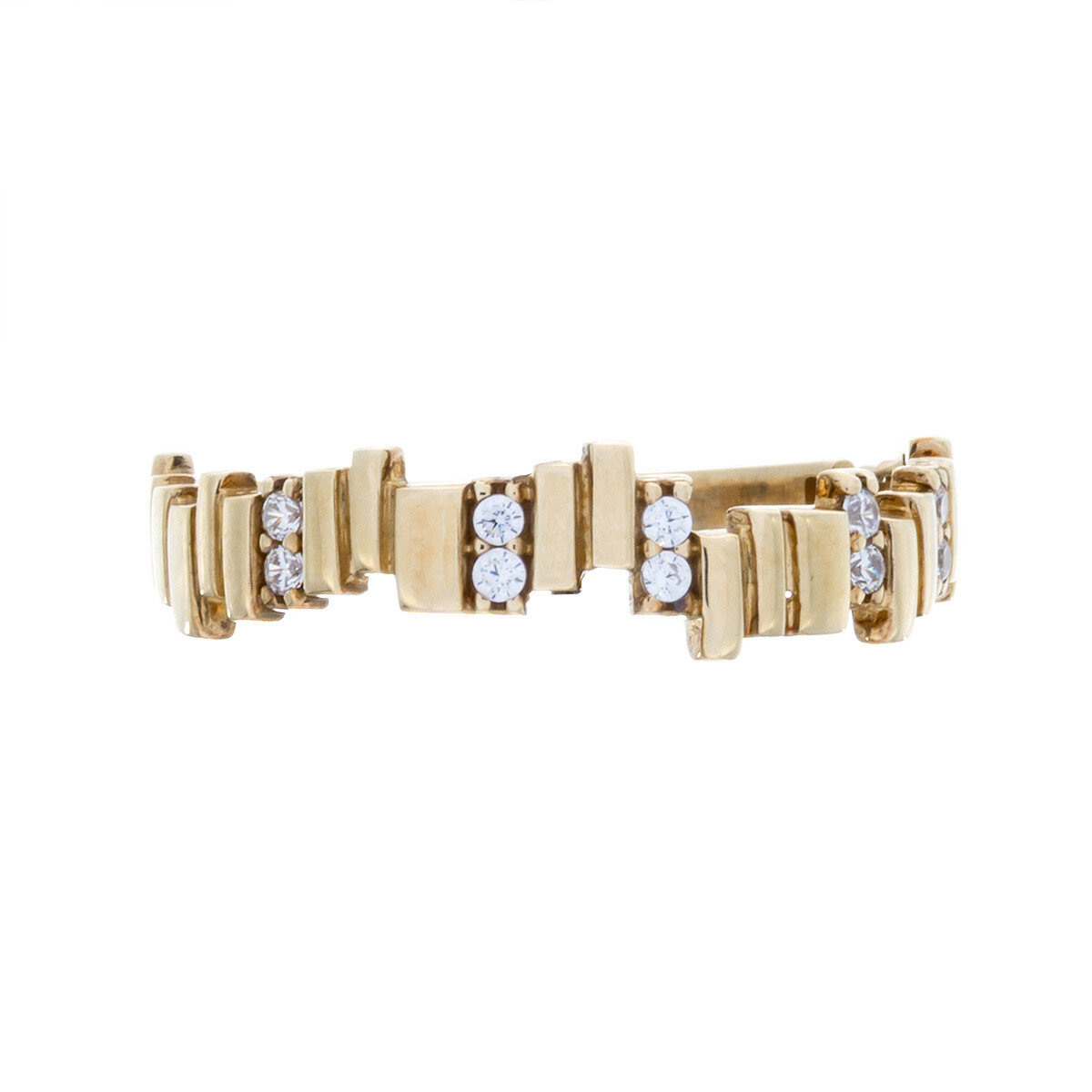 Anillo de oro 9 ktes y circonias 