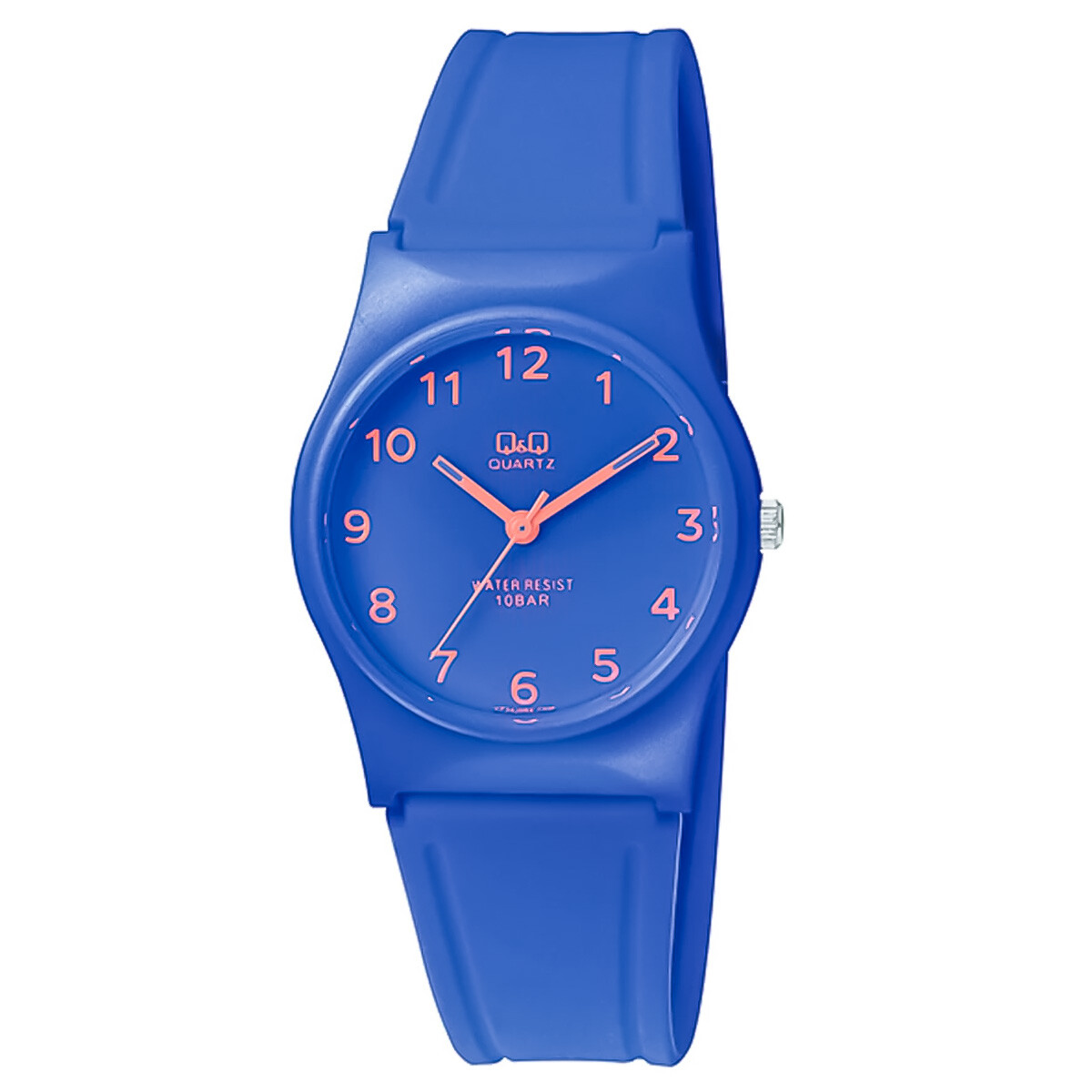 Reloj Q&Q PVC Dama Análogo Con Correa De Silicona - Azul-Claro 