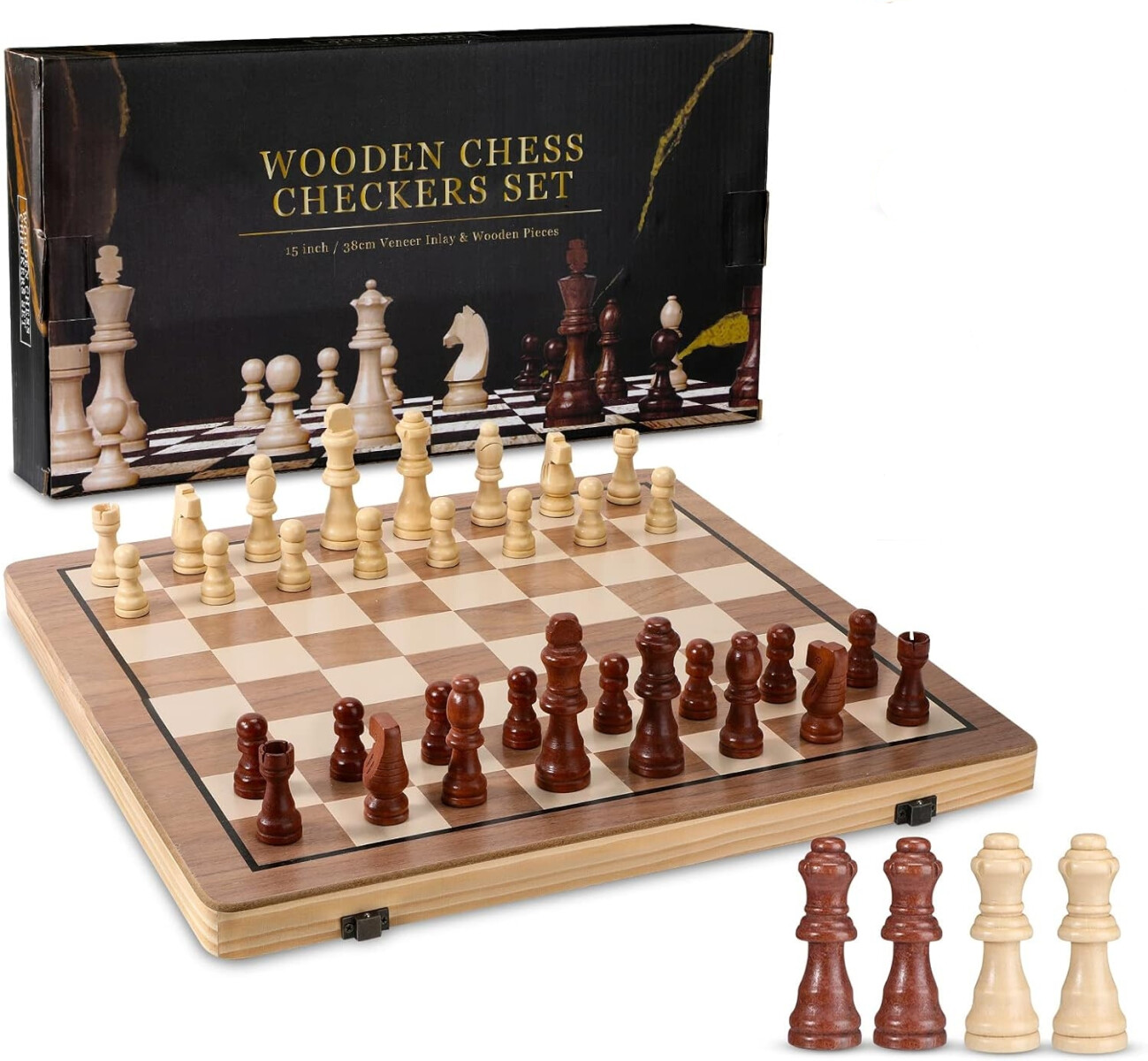 Juego de Mesa Ajedrez Madera 29cm 