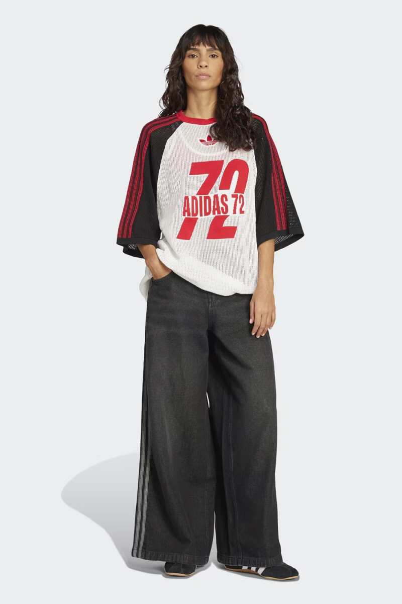 DENIM WIDE PANT Negro