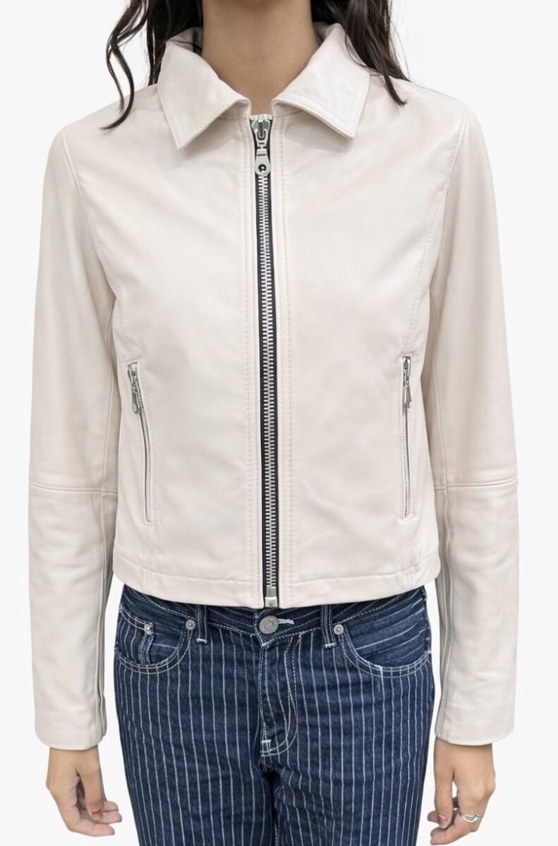 Chaqueta de Cuero Lupe - Arena 