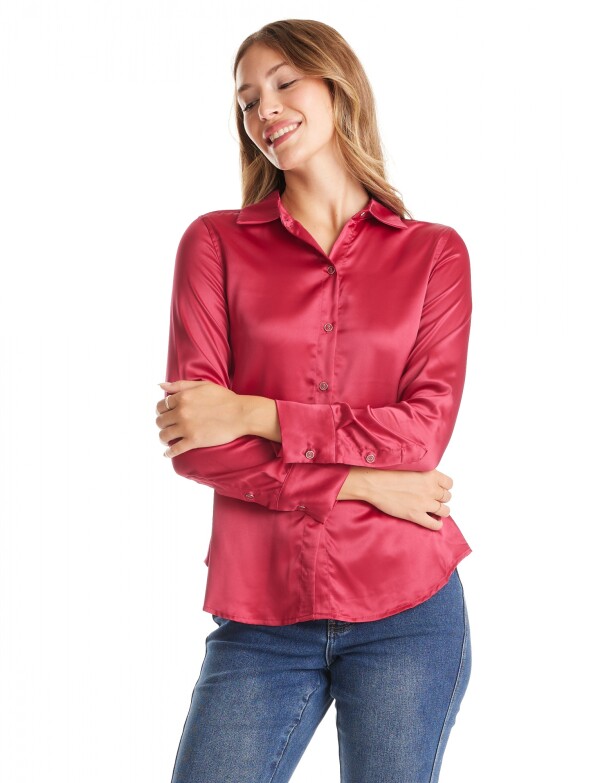 Camisa Saten Colors FUCSIA