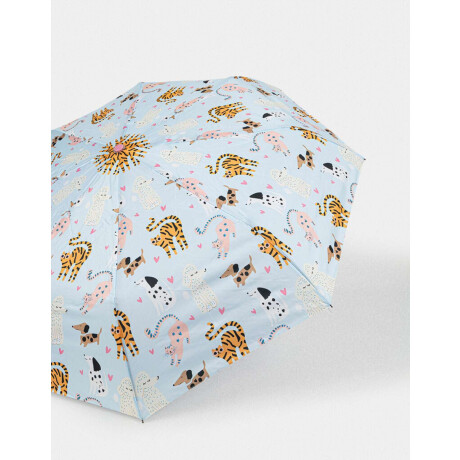 Paraguas Con Funda Combinacion Multicolor