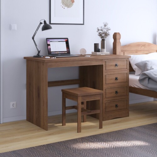 Escritorio 4 Cajones - Linea Mexicana Oscuro