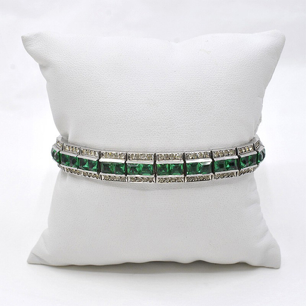 Magnifica Pulsera Antigua En Plata Y Piedras Sinteticas Con Punzon Frances. Circa 1880-1920'S Aprox. Magnifica Pulsera Antigua En Plata Y Piedras Sinteticas Con Punzon Frances. Circa 1880-1920'S Aprox.