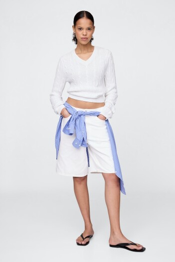 Short De Jean Mujer Optic White V6