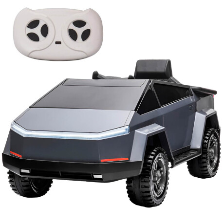 Auto a Bateria Niños Camioneta CyberTruck Luz Sonido Gris