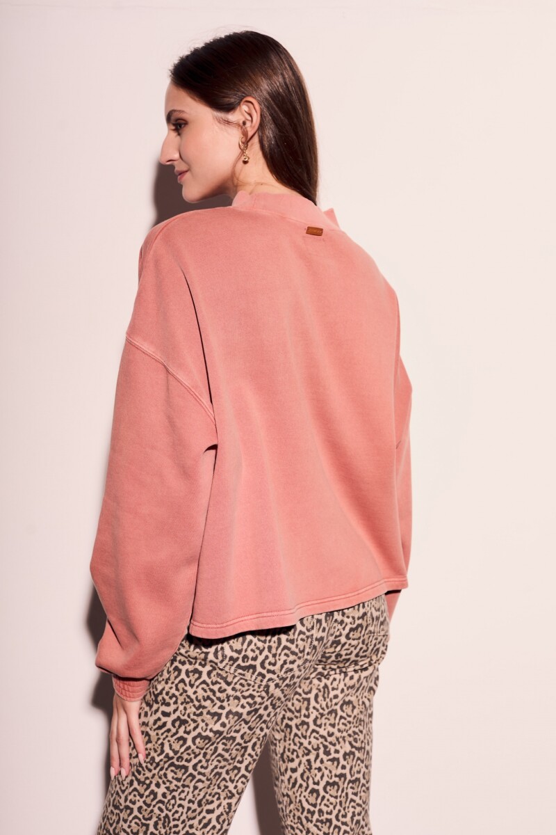 Sweater Algodón Lavado Rosa Viejo