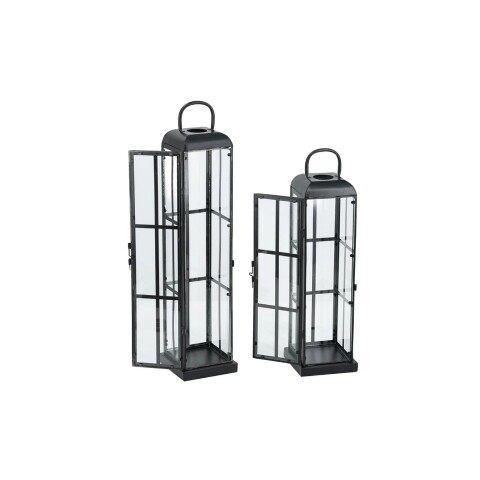 FANALES ALTOS 13x13x60CM 13x13x50CM NEGRO FANALES ALTOS 13x13x60CM 13x13x50CM NEGRO
