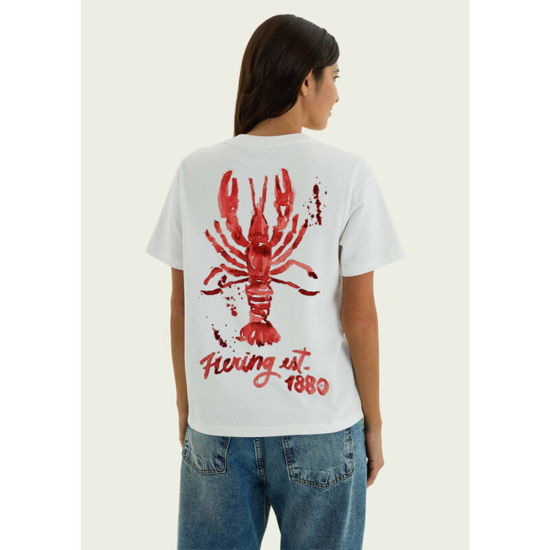 BLUSA MM FEM BRANCO/VERMELHO