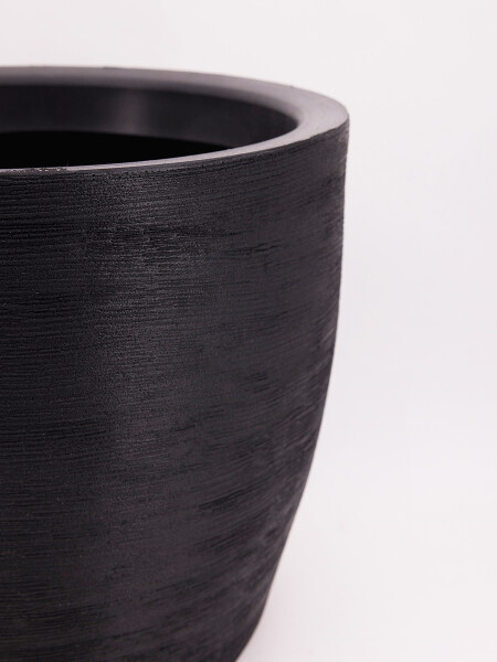 MACETERO REDONDO PRETO NEGRO
