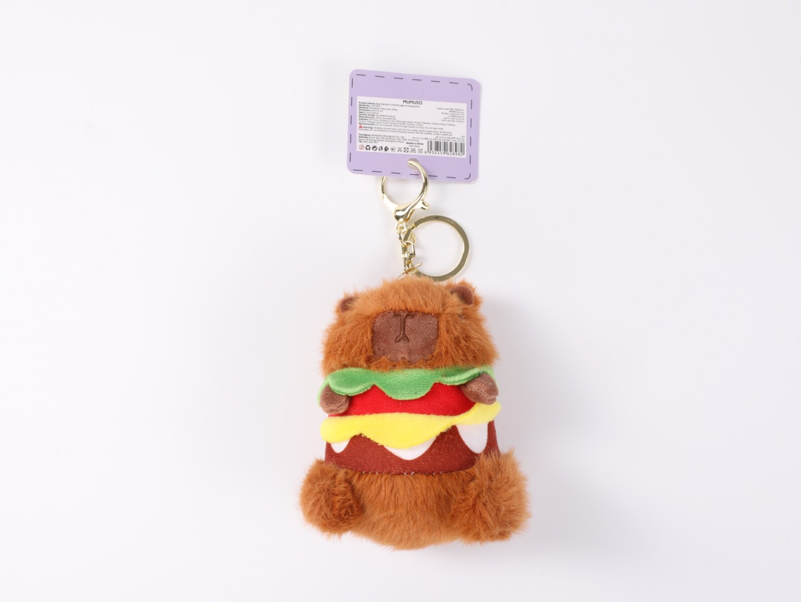 COLGANTE PARA BOLSO (HAMBURGUESA Y CAPIBARA) 