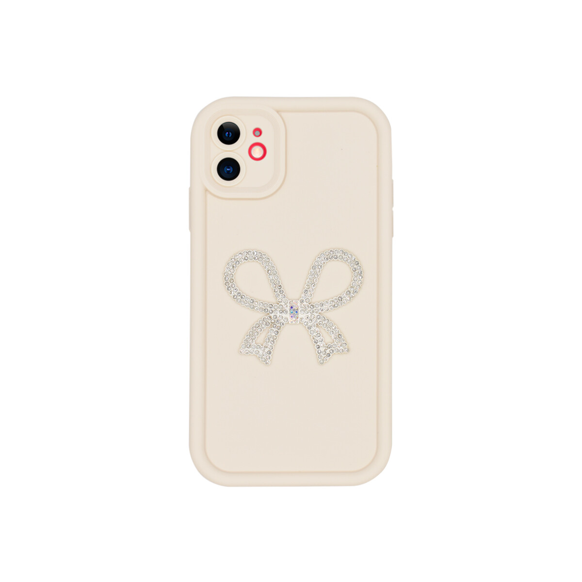 Protector iPhone 11 moño brillante color beige 