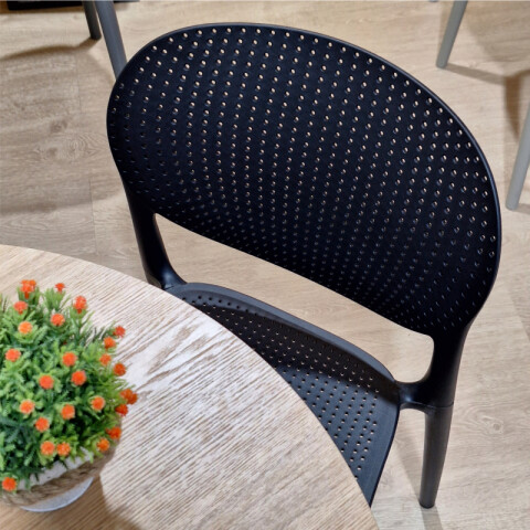 Silla Diseño Minimalista Nordica para Comedor o Jardín - Negro Silla Diseño Minimalista Nordica para Comedor o Jardín - Negro