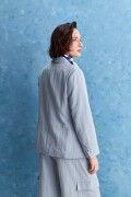 BLAZER TWIST Celeste Grisáceo
