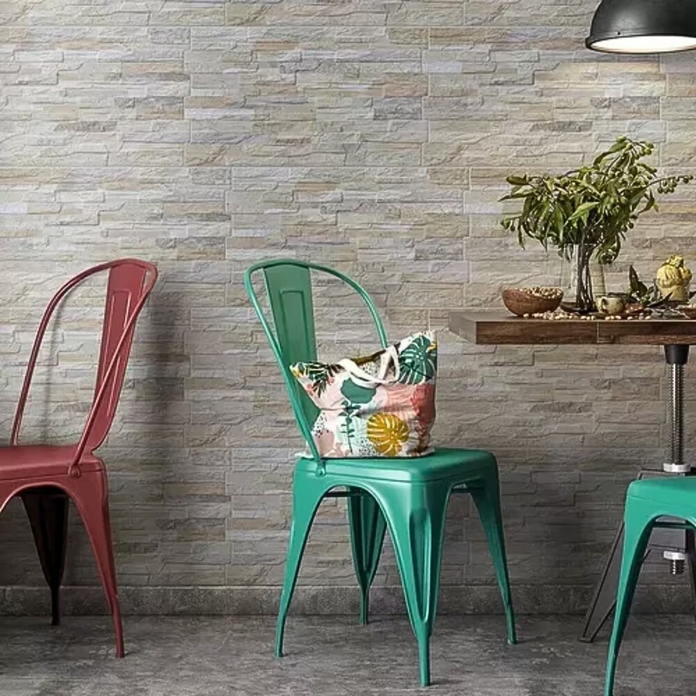 Cerámica para pared Oasis Topazio 31x54 cm estilo piedra Mate Cerámica Para Pared Oasis Topazio 31x54 Cm Estilo Piedra Mate