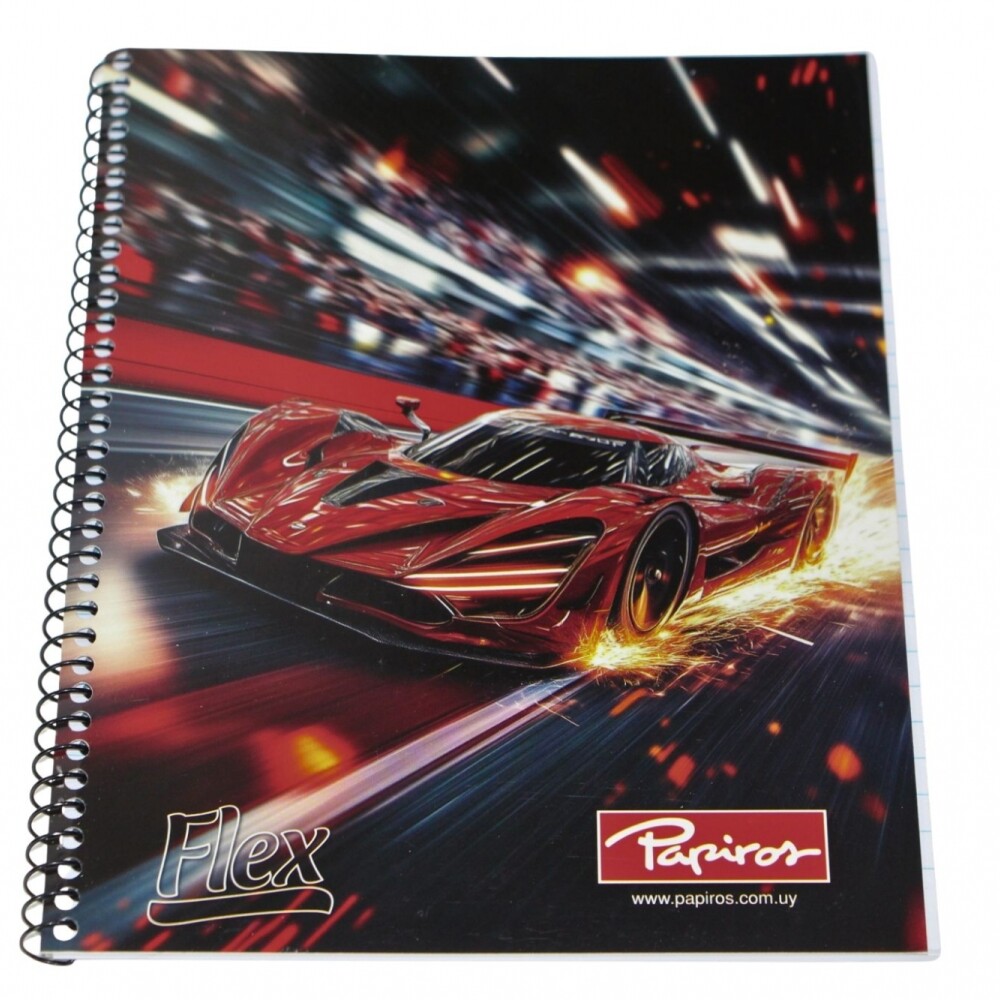 CUADERNO PAPIROS CON ESPIRAL DE 96 HOJAS TAPA AUTO