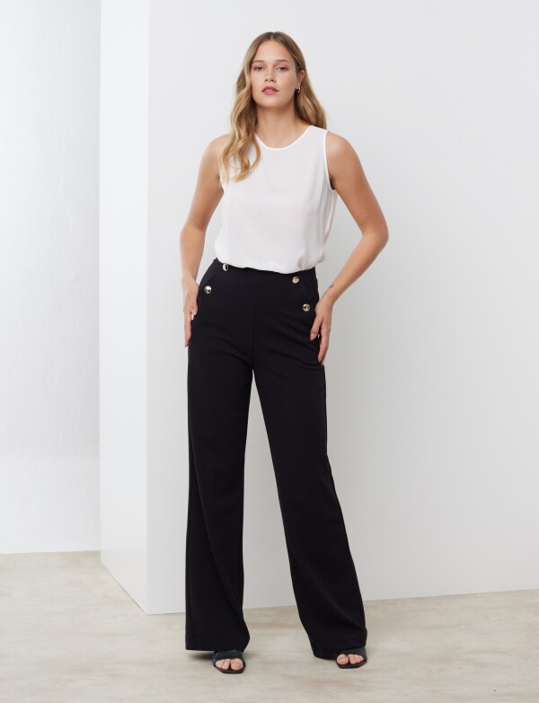 Pantalon Crepe NEGRO