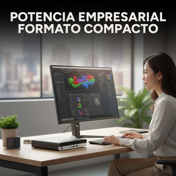 Mini Pc Hp i5-7500t 2.7Ghz 8Gb Ram 256Gb SSD Windows 11 pro Color Negro